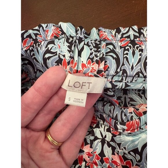 Ann Taylor LOFT Multi-Color Boho Floral Faux Wrap Pull on Skirt Size Small - Picture 5 of 10